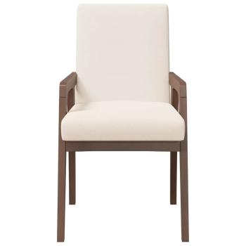 Esszimmerstühle mit Kissen 2 Stk. Braun Massivholz Gummibaum
