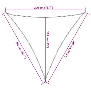 Sonnensegel Gelb 2x2x2 m 100% Polyester Oxford