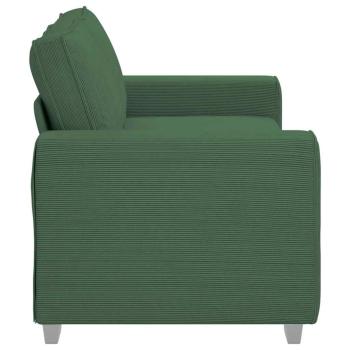 Zweisitzer-Sofa Dschungelgrün 140 cm Cordstoff