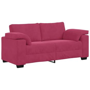 Zweisitzer-Sofa Weinrot 140 cm Samt