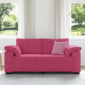 Zweisitzer-Sofa Weinrot 140 cm Samt