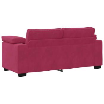 Zweisitzer-Sofa Weinrot 140 cm Samt