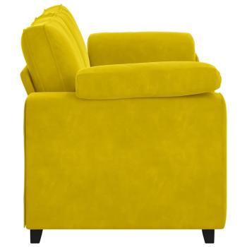 Zweisitzer-Sofa Gelb 140 cm Samt