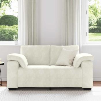 Zweisitzer-Sofa Creme 120 cm Samt