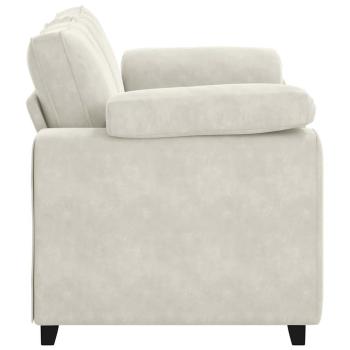 Zweisitzer-Sofa Creme 120 cm Samt