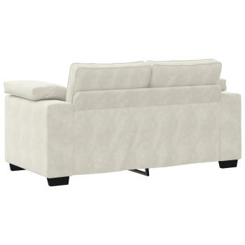 Zweisitzer-Sofa Creme 120 cm Samt