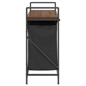 Wäschekorb 3 Fächer mit Ablage Braun Eichen-Optik