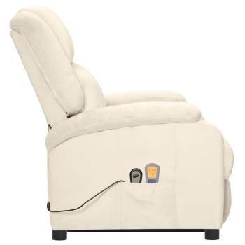 Massagesessel mit Aufstehhilfe Creme Samt