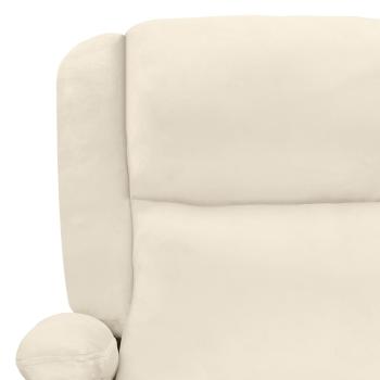 Massagesessel mit Aufstehhilfe Creme Samt