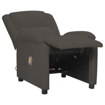 Massagesessel Elektrisch Dunkelgrau Samt