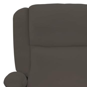 Massagesessel Elektrisch Dunkelgrau Samt