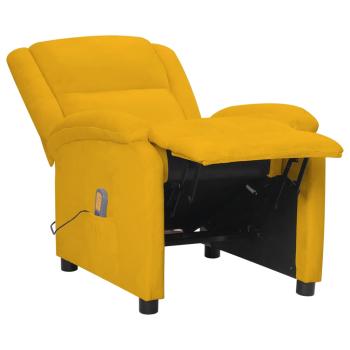 Elektrischer Massagesessel Gelb Samt