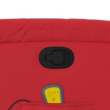 Massagesessel mit Aufstehhilfe Rot Kunstleder
