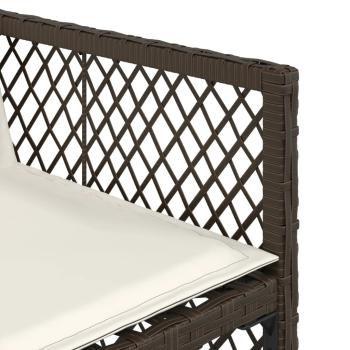 Gartenstühle mit Kissen 4 Stk. Braun Poly Rattan