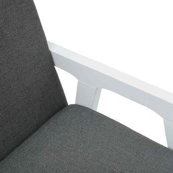 Esszimmerstühle mit Kissen 2 Stk. Weiß Massivholz Gummibaum