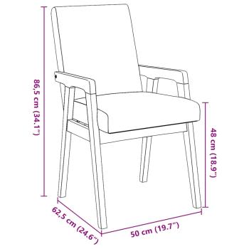 Esszimmerstühle mit Kissen 2 Stk. Weiß Massivholz Gummibaum