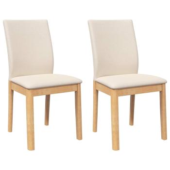Esszimmerstühle mit Kissen 2 Stk. Massivholz Gummibaum