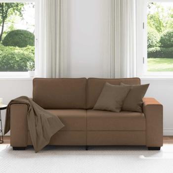 2-Sitzer-Sofa Braun 140 cm Stoff