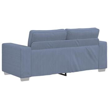 Zweisitzer-Sofa Blau 140 cm Cordstoff