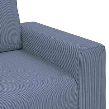 Zweisitzer-Sofa Blau 140 cm Cordstoff