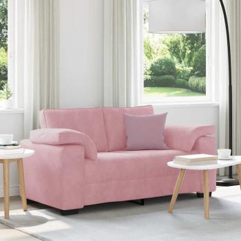 ARDEBO.de - Zweisitzer-Sofa Rosa 120 cm Samt