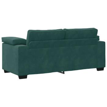 Zweisitzer-Sofa Dunkelgrün 140 cm Samt