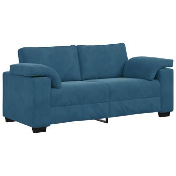 Zweisitzer-Sofa Blau 140 cm Samt