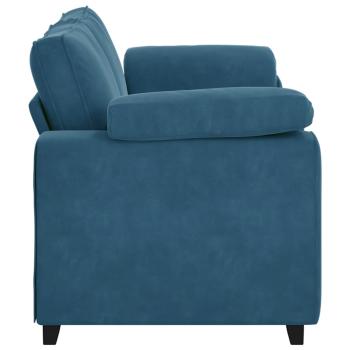 Zweisitzer-Sofa Blau 140 cm Samt