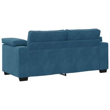 Zweisitzer-Sofa Blau 140 cm Samt