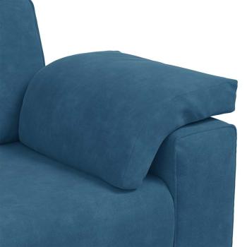 Zweisitzer-Sofa Blau 140 cm Samt