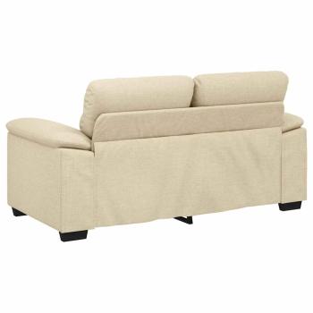 2-Sitzer-Sofa Creme 120 cm Stoff