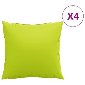 Sofakissen 4 Stk. Knallgrün 50x50 cm Stoff