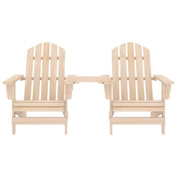 Adirondack-Gartenstühle mit Tisch Massivholz Tanne