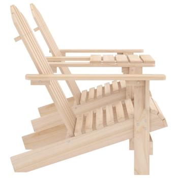 Adirondack-Gartenstühle mit Tisch Massivholz Tanne