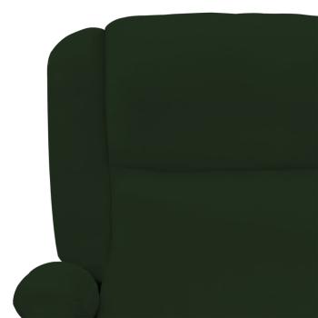 Elektrischer Massagesessel Dunkelgrün Samt