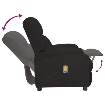 Massagesessel Elektrisch Schwarz Samt