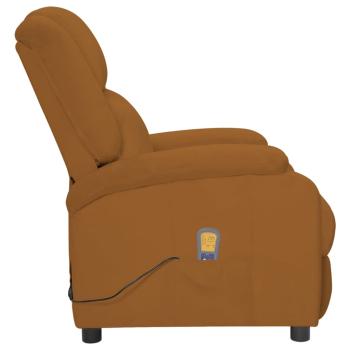 Massagesessel Elektrisch Braun Samt