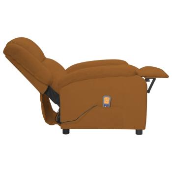 Massagesessel Elektrisch Braun Samt