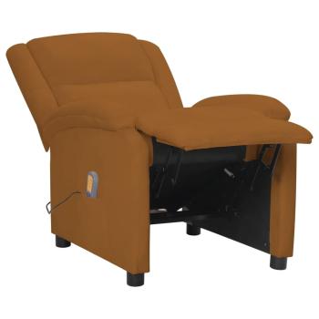 Massagesessel Elektrisch Braun Samt