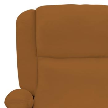 Massagesessel Elektrisch Braun Samt