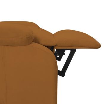 Massagesessel Elektrisch Braun Samt