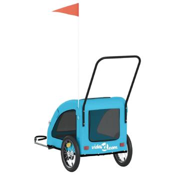 Fahrradanhänger Hunde Blau Oxford-Gewebe und Eisen