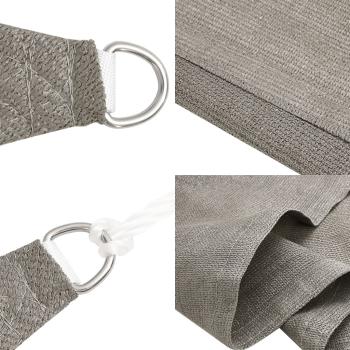 Sonnensegel 160 g/m² Dreieckig Hellgrau 3x3x4,2 m HDPE