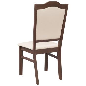 Esszimmerstühle mit Kissen 2 Stk. Braun Massivholz Gummibaum