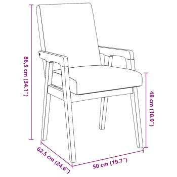 Esszimmerstühle mit Kissen 2 Stk. Weiß Massivholz Gummibaum