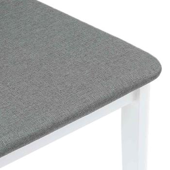 Esszimmerstühle mit Kissen 2 Stk. Weiß Massivholz Gummibaum