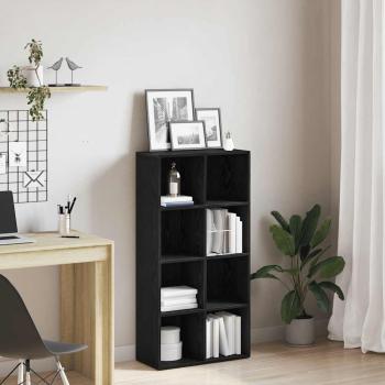 ARDEBO.de - Bücherregal Schwarz Eichen-Optik 66x30x130 cm Holzwerkstoff