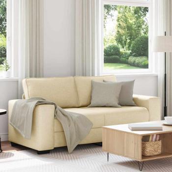 ARDEBO.de - 2-Sitzer-Sofa Creme 140 cm Stoff