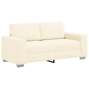 Zweisitzer-Sofa Creme 140 cm Cordstoff