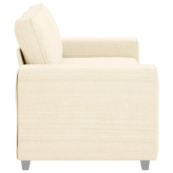 Zweisitzer-Sofa Creme 140 cm Cordstoff